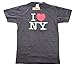 I Love NY Charcoal T-Shirt Unisex Tee Licensed Official