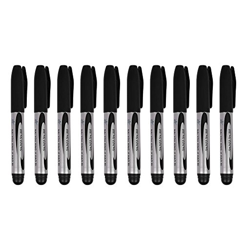 10 Count Permanent Markers Thick Point Resists Fading and Water Permanent Marker Pens Black Red Marker for Glass Metal Plastic Wood Paper