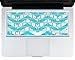 Kuzy Compatible with MacBook Keyboard Cover for Older Version MacBook Pro 13 15 17 inch and MacBook Air 13 inch, iMac Wireless Keyboard, Silicone Skin Key Board Protector, Chevron Teal