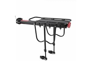 Teraysun Bike Cargo Rack Aluminum Alloy Rear Bicycle Rack 110 lb Capacity Adjustable Height Almost Universal Quick Release Mountain Bike Luggage Rack