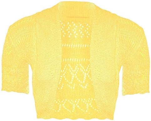 ZET New Kids Girls Short Sleeve Bolero Knitted Cardigan Shrugs Top Age 3-13 Years