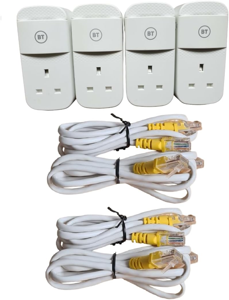 BT 4x Mini Connectors Version 2 1000Mbps Gigabit Powerline Adapters