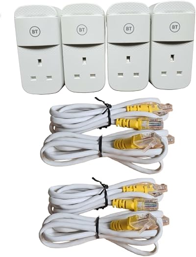 BT 4x Mini Connectors Version 2 1000Mbps Gigabit Powerline Adapters