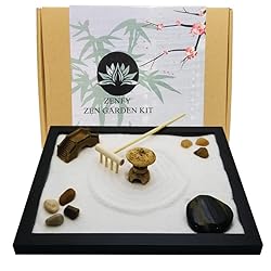 Zen Sand Garden for Desk with Rake, Rocks and