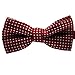 Pet Bow Tie, VICTHY Colorful Polka Dots Adorable Collar Butterfly Knot Puppy Adjustable Bow Ties for Dogs/Cats/Other Pets Wine Red