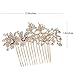 Butterfly Hair Pins Flower Hair Comb Bridal Wedding Jewelry Women Hair Accessories Austrian Crystals Combs 2256R (Golden)