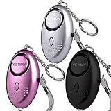 YETIMY 140db Personal Alarm Keychain, Emergency Safesound and Self Defense Security Alarms Device with LED Light for Women Elderly Kids Students Heavy Sleepers