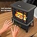 OPOLAR Mini Portable Electric Fireplace Heater, Small Desktop Space Heater with Realistic Log Fuel Effect, Space-Saving, Over-Heating Protection, A Perfect Decoration for Home Office-500W