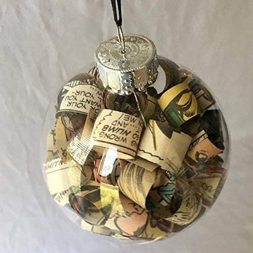 Comic Book Glass Christmas Tree Ornament