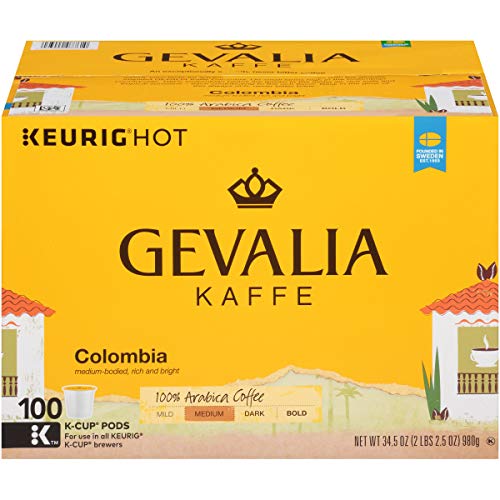 Gevalia Colombia Coffee K-Cup Pods, 100 Count