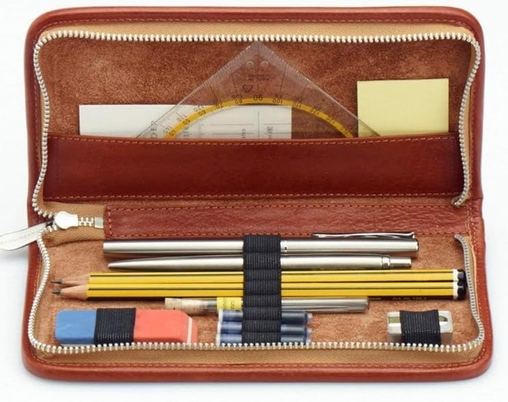 'Sun Leather’ – Quality Writing Case “Nietzsche" mocha