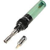 Jadeshay Cordless Butane Gas Soldering Iron Gun &amp; Welding Pen Tool, 1300℃(2372℉) Handy Torch for Precision Electronics Soldering (Green)