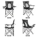 PORTAL Folding Camping Chair with Lumbar Back Support Oversized Heavy Duty Portable Quad Chairs, Cup Holder, Support 350 LBSthumb 4