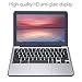 ASUS Chromebook C202SA-YS02 11.6in Ruggedized and Water Resistant Design with 180 Degree (Intel Celeron 4 GB, 16GB eMMC, Dark Blue, Silver) (Renewed)