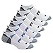 Puma Socks Men's 6 Pack 1/2 Terry Form Stripe Low Cut Socks