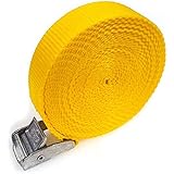 3 X Lifting Straps Cam Buckle 5m X 25mm Blue / 250kg Cargo Luggage Roof