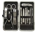 Home Decision Stainless Steel Nail Manicure Pedicure Set, Nail Grooming Kit, Pack of 12 Pcs
