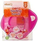 Vital Baby Baby's 1st Feeding Bowls, Pink, 3 Pack