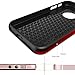 iPhone SE Case, ROCK® MOOST [Royce Series] Dual Layer Thin & Slim Shockproof Case for iPhone SE / iPhone 5s [Black / Red]
