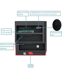 Estación de acoplamiento Xingda, USB 3.0 a disco duro externo SATA HDD de tres bahías con tubo de 2 puertos, función de clon apagado para disco duro SSD SATA I II II de 2,5 y 3,5 pulgadas, lector de tarjetas TF SD XD CF MS M2