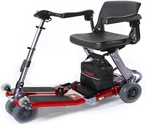 Luggie Mobility Scooter Suitcase: (No), Color: Red, Arm Rests: Flip-back armrests by Freerider