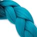 Forevery Braiding Hair Synthetic Ombre Hair Braiding Extensions High Temperature Fiber Crochet Twist Braids Black to Cyan Ombre Color (24