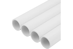 CKVIHAV 4Pcs 1-1/2 Inch PVC Pipe 17" Long White Sch40 Industrial PVC Pipes for Home DIY, Greenhouse, Garden, Farm, Workshop, 