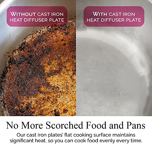 Cast Iron Heat Diffuser for Gas Stove 2 Sizes Included 8.25 and 6.