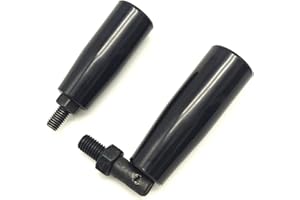 TAMSOI Nylon Revolving Handle with M8 M10 Male Thread Screw Foldable Part Crank Handle Rotating Handle Plastic Knob for Industry Lathe Milling Grinding Machine (M8x63), Black
