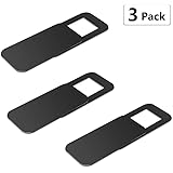 Webcam Cover, Pandawill 3 pack Web Camera Cover slide for Laptop, Desktop, PC, Macboook Pro, iMac, Mac Mini, Computer, Smartphone, protecting Privacy and Securtiy, Strong Adhensive (Black)