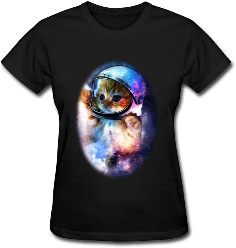 LOVELIN Women's Surreal Astronaut DIY Short Sleeve T Shirt