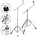 Topeakmart 2 Pack Boom Cymbal Stand Drum Hardware Percussion Double Braced Tripod Holder