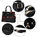 Hynes Victory Womens Classy Satchel Handbag (Black)