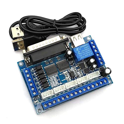 5 Axis CNC Breakout Board with USB Cable for Stepper Motor Driver MACH3