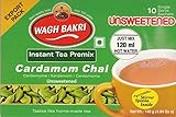Wagh Bakri Instant Cardamom Chai Tea Unsweetened - 10 Sachets