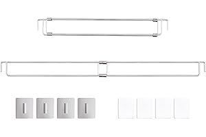 ChimimeDecor 2Pcs RV Refrigerator Tension Rods 12.44-22.48 Inches RV Refrigerator Bars with 180° Swivel Angle,304 Stainless S