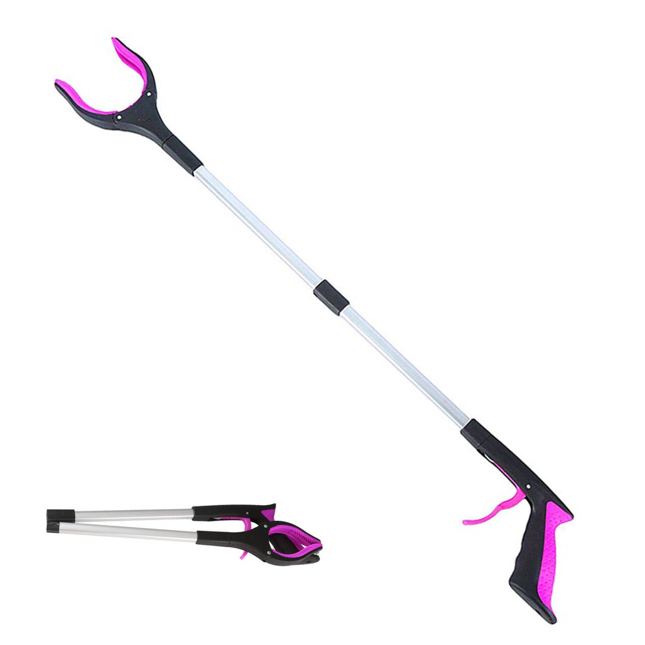 Litter Picker Grabber Stick 83CM Foldable Reach Grabber with Magnetic Helping Hand Grabber 360 Degree Reaching Aids 32.7Inch Heavy Duty Pick Up Stick Grabber for Elderly Disabled Pregnant