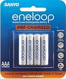Sanyo Eneloop AAA NiMH Pre-Charged Rechargeable Batteries 4 Pack (Discontinued by Manufacturer)