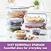 LOCK & LOCK Easy Essentials Storage Food Storage Container Set/Food Storage Bin Set, Clear, 20 Oz (Pack of 6)