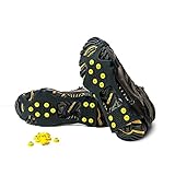 Alps Traction Cleats for Snow and Ice + 10 Extra Replacement Steel Studs (Black)