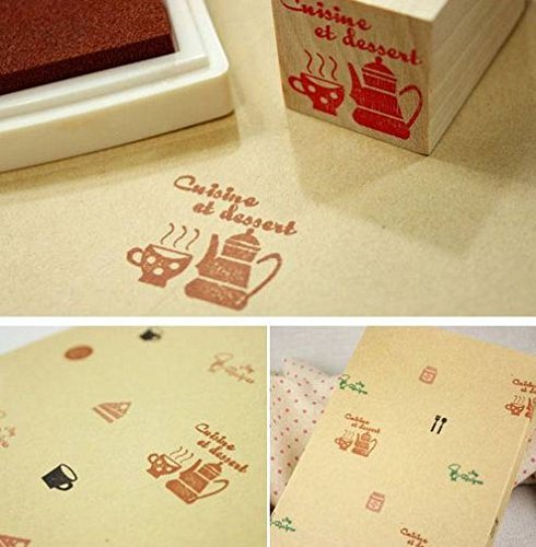 Miraclekoo Washable Craft Ink Pad Finger Ink Pad Stamps Partner Craft Stamp Pad 15 DIY Assorted Color - Pink,Yellow,Purple,Coffee,Green,Blue,Red and so on - Thumbnail 6