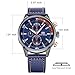 Minifocus Men's Quartz Watches Leather Straps Fashion Function Wristwatch Sapphire Blue