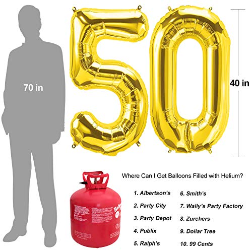Black Gold 50th Birthday Decorations For 50 Women Men Happy Bday
