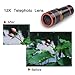 Cell Phone Camera Zoom Lens Kit, 4 in 1 HD 12X Optical Telescope Zoom Lens+ Fisheye+ Wide Angle+ Macro Lens with Universal Clip+ Tripod for iPhone 6/7/6s Plus/SE, Samsung, Google, LG and Most Phones