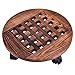 GeBot 12″ Inch Rolling Wooden Planter Caddy Potted Plant Stand with Wheels Round Flower Pot Rack Indoor Outdoor Planter Trolley with 360° Rotating Casters Rolling Tray Coaster Garden Pot Dollythumb 1