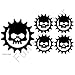 Black Skull Cog Bicycle Reflective Reflector Sticker Decal by Fun Reflector