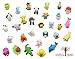 Hamdol Premium 30 Animal Collectible Set of Adorable Japanese Style Novelty Erasers - Amazing Variety with No Duplicates - Puzzle Toys Best for Party Favors W/ Bonus 120 Collectible Animal Stickers