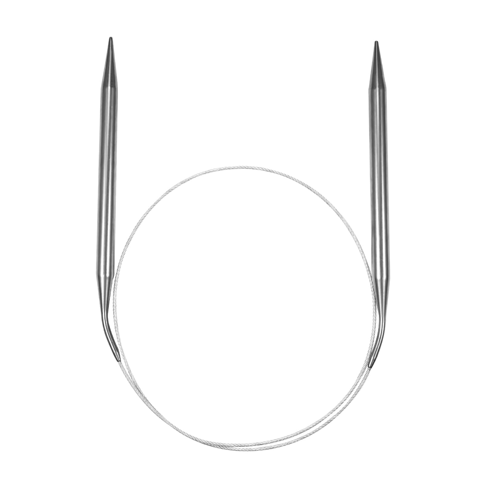 KINBOM 8mm Circular Knitting Needle, Magic Loop Round Knitting Needles Stainless Steel Interchangeable Knitting & Crochet Supplies Tools for Weaving Lovers (31.5inch)