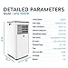 JHS A016-10KR/B1 10,000 BTU Smart Portable Air Conditioner Wi-Fi 3-in-1 Floor AC Unit with 2 Fan Speeds, Remote Control and Digital LED Display, Cover Sq. Ft, 300 Sq.Ft WIFI, White