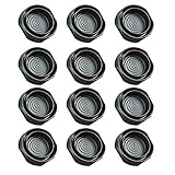 Bed Bug Interceptors 12 Pack Black. Bed Bug Cups Design ensures NO Talcum Powder, Pesticides or Additional Products Needed. Most Reliable Bed Bug Trap on The Market.